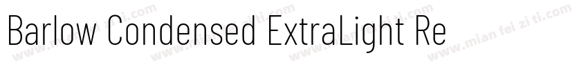 Barlow Condensed ExtraLight Regular字体转换